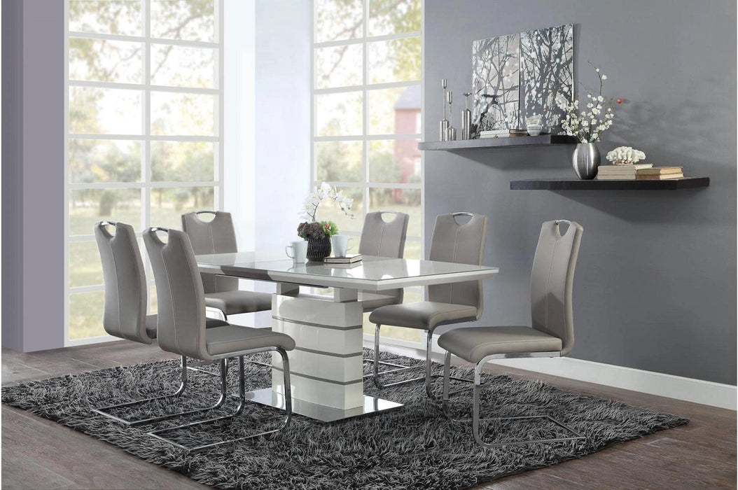 Glissand Dining Table in White & Gray 5599-71*