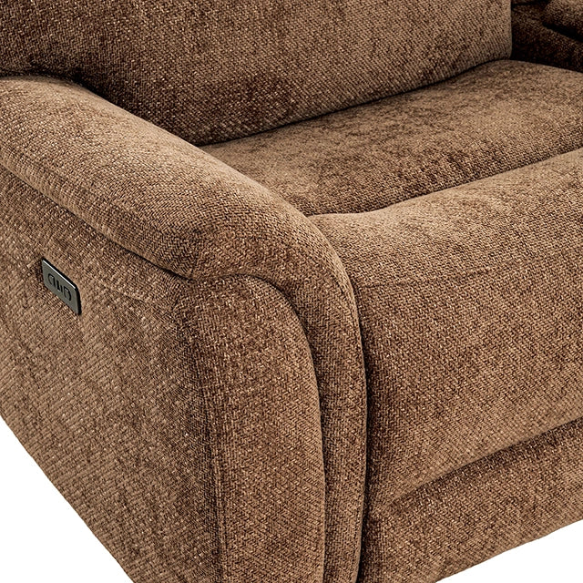 Mattheus Power Sectional with Cooler + 3 Recliners