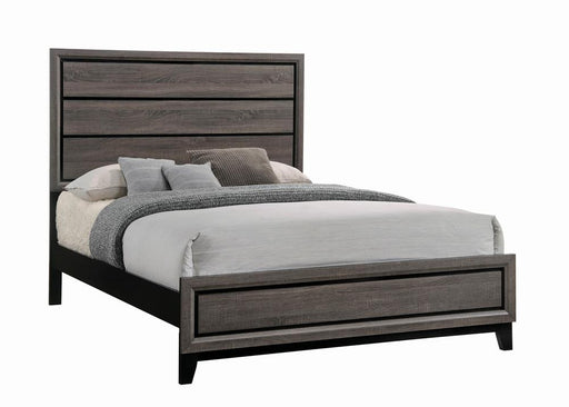 Watson Queen Bed Grey Oak and Black image