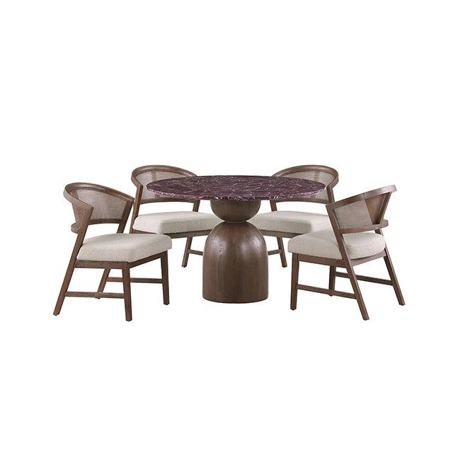 Cirava 5 Pc. Dining Table Set FM37027BR-RT-5PC-DW