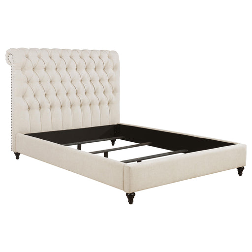 Devon Tufted Upholstered Eastern King Bed Beige image