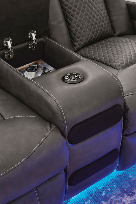 Fyne-Dyme Power Reclining Loveseat with Console - Sweet Dreams Bedding & Furn (PA)