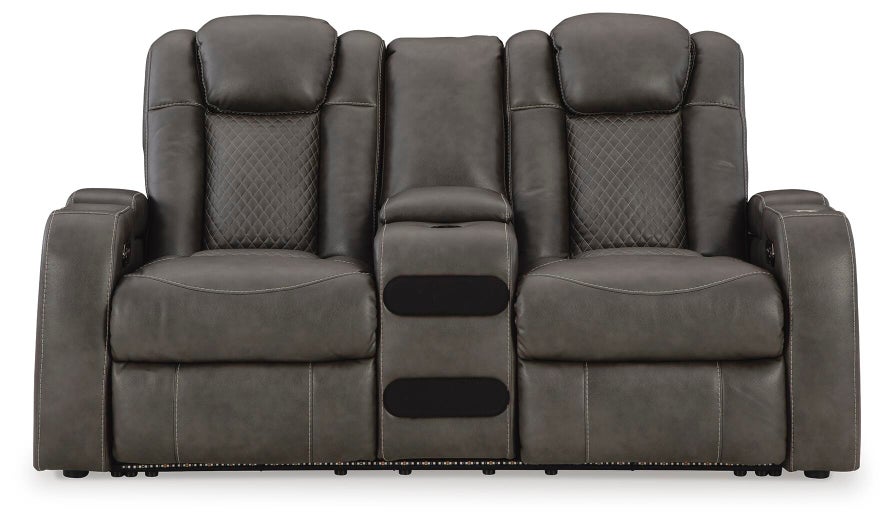 Fyne-Dyme Power Reclining Loveseat with Console - Sweet Dreams Bedding & Furn (PA)