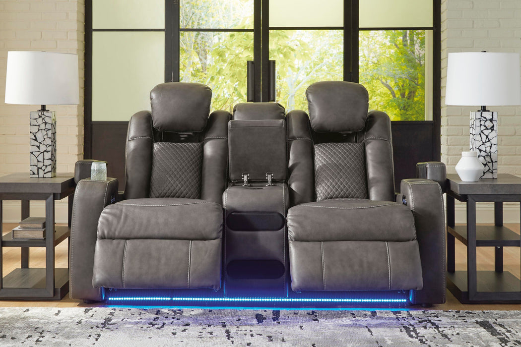 Fyne-Dyme Power Reclining Loveseat with Console - Sweet Dreams Bedding & Furn (PA)