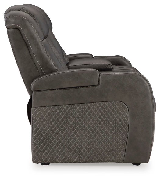 Fyne-Dyme Power Reclining Loveseat with Console - Sweet Dreams Bedding & Furn (PA)
