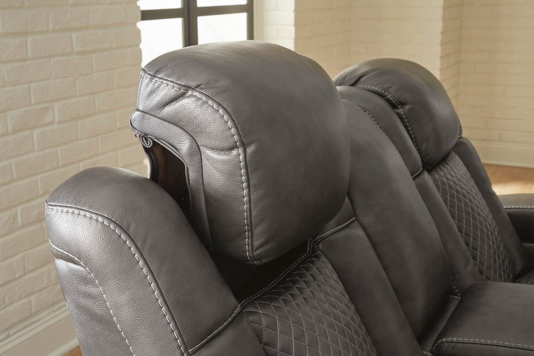Fyne-Dyme Power Reclining Loveseat with Console - Sweet Dreams Bedding & Furn (PA)