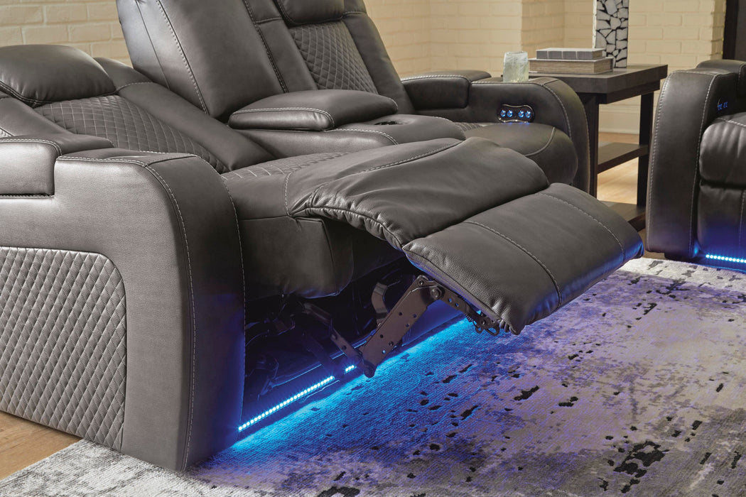 Fyne-Dyme Power Reclining Loveseat with Console - Sweet Dreams Bedding & Furn (PA)
