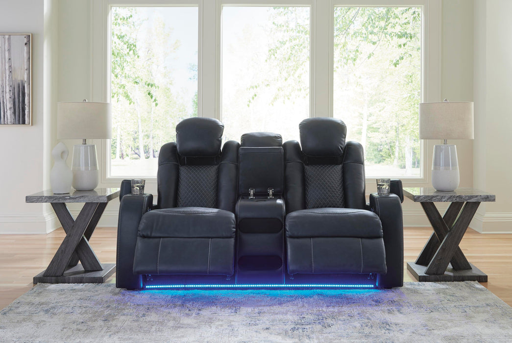 Fyne-Dyme Power Reclining Loveseat with Console - Sweet Dreams Bedding & Furn (PA)