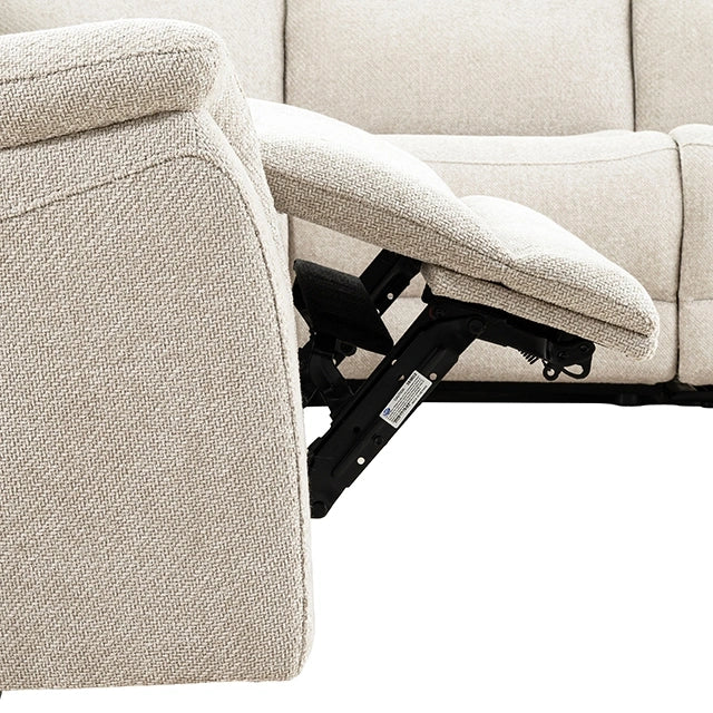 Mattheus Power Sectional with Cooler + 3 Recliners