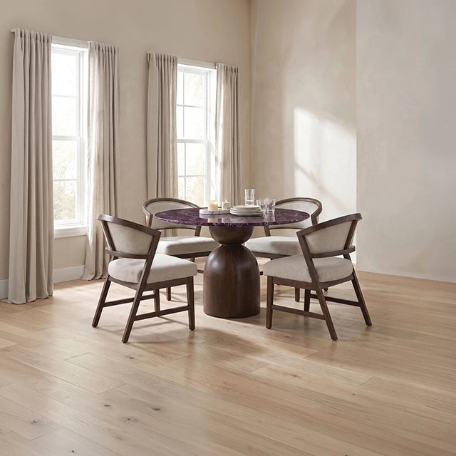 Cirava 5 Pc. Dining Table Set FM37027BR-RT-5PC-WH