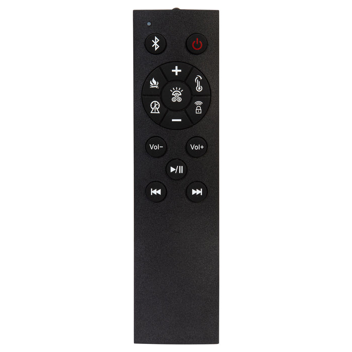 Senna Panel Bed with Bluetooth Speaker and Flame Visualizer