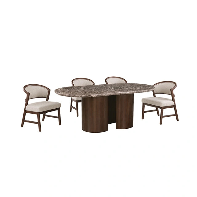 Narvik 5 Pc. Dining Table Set FM37026BR-OT-5PC-WH