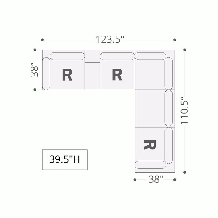 Mattheus Power Sectional with Cooler + 3 Recliners