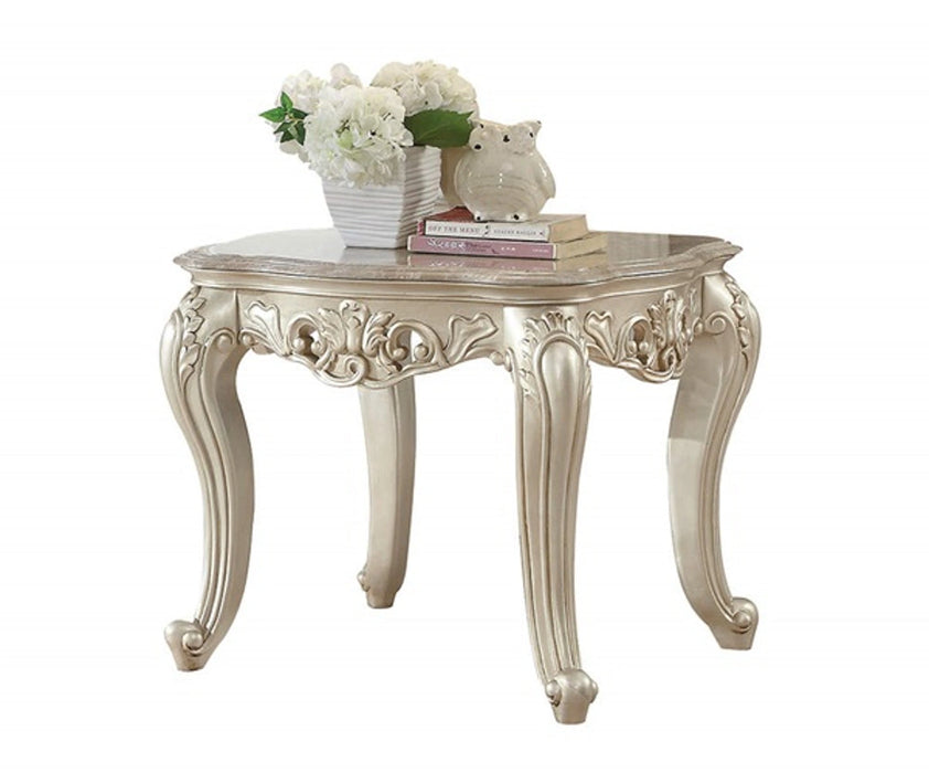 Acme Furniture Gorsedd End Table in Antique White 82442