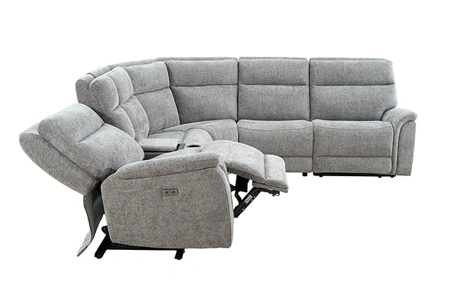 Mattheus Power Sectional with Cooler + 3 Recliners