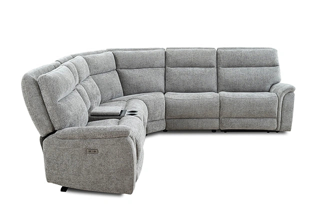 Mattheus Power Sectional with Cooler + 3 Recliners