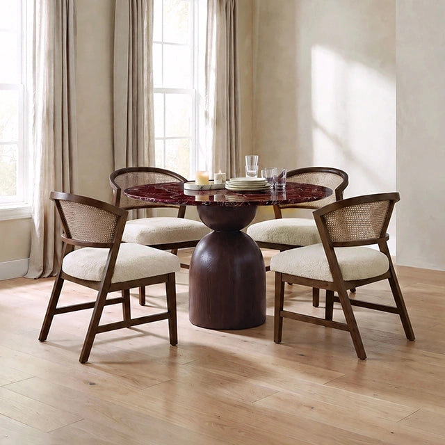 Cirava 5 Pc. Dining Table Set FM37027BR-RT-5PC-DW