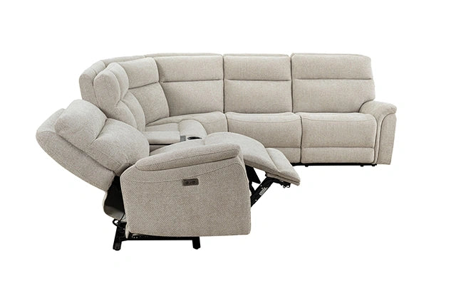 Mattheus Power Sectional with Cooler + 3 Recliners