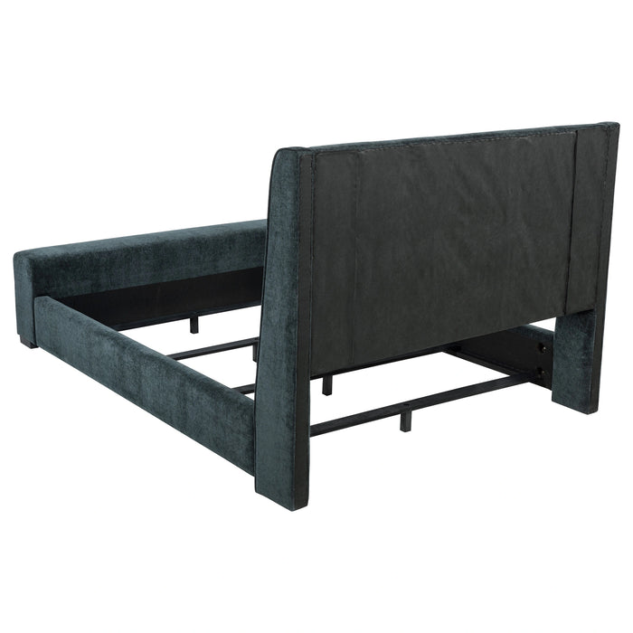 Preston Wingback Bed with Flame Visualizer and Bluetooth Speaker