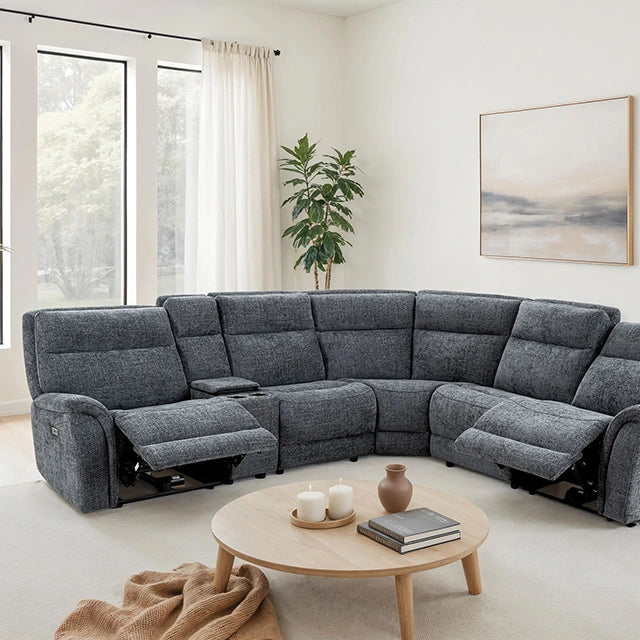 Mattheus Power Sectional with Cooler + 3 Recliners