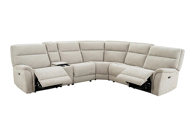 Mattheus Power Sectional with Cooler + 3 Recliners
