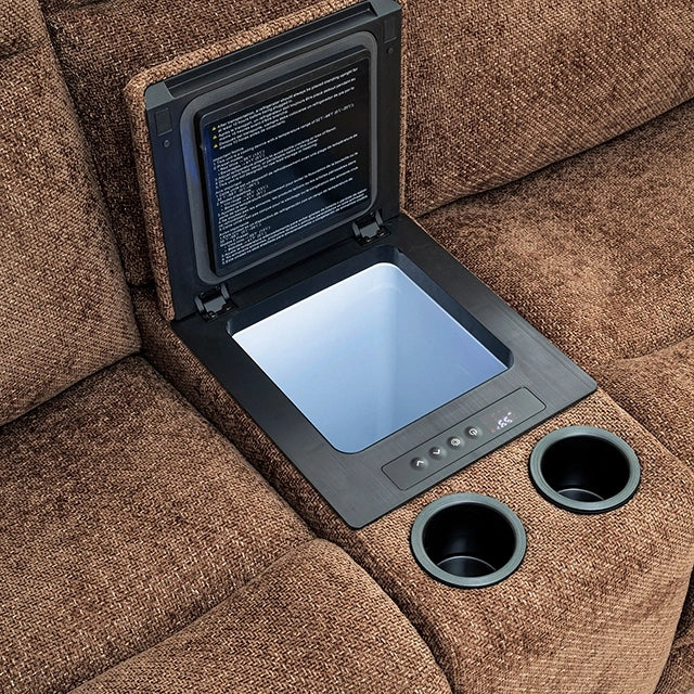 Mattheus Power Sectional with Cooler + 3 Recliners