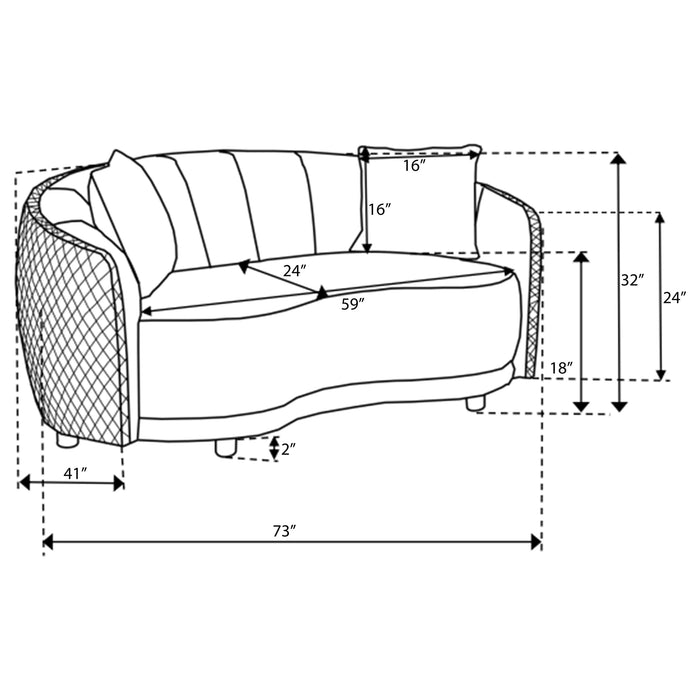 Brookside Sofa Set (Sofa and Loveseat)