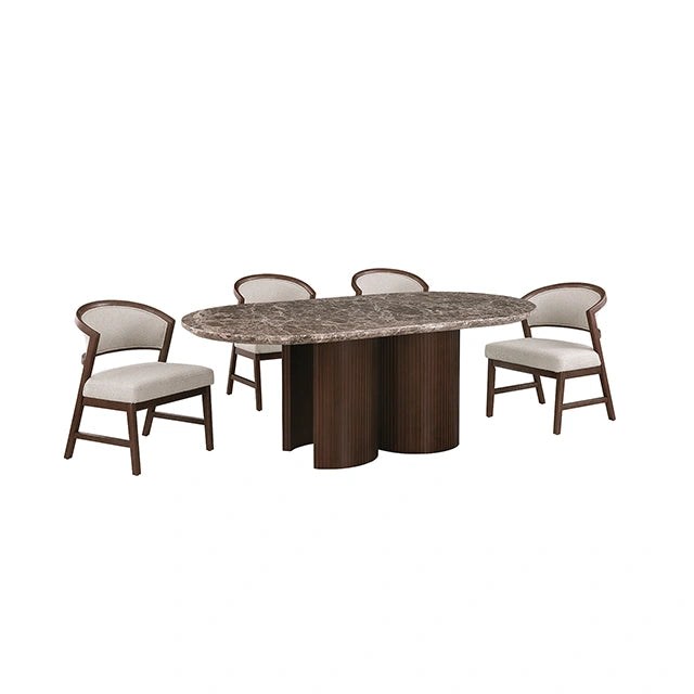 Narvik 5 Pc. Dining Table Set FM37026BR-OT-5PC-WH