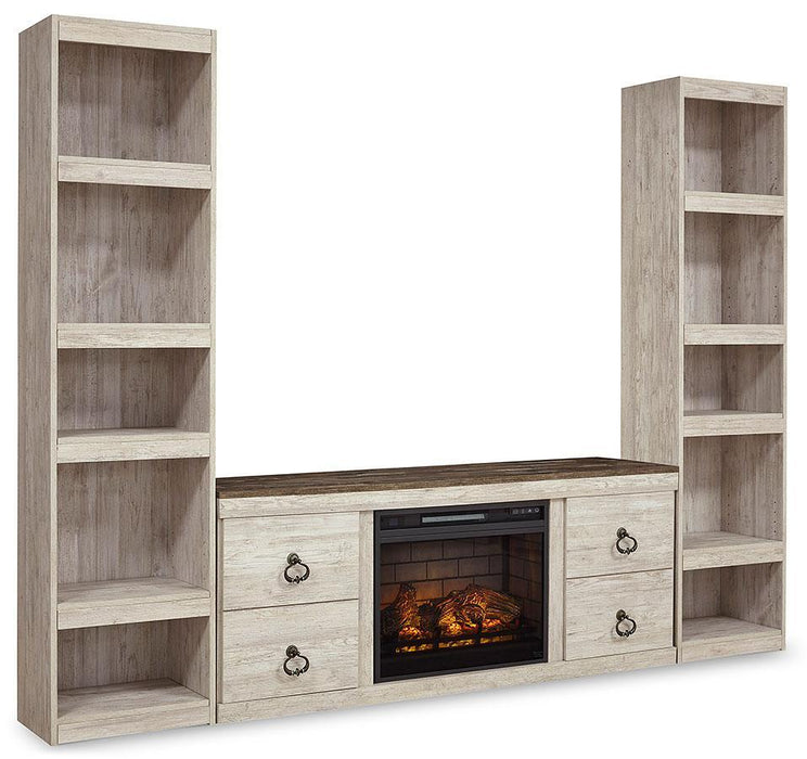 Willowton 3-Piece Entertainment Center with Electric Fireplace image