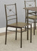 Anna 5-piece Rectangular Dining Set Dark Bronze - Sweet Dreams Bedding & Furn (PA)