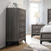 Watson 5-drawer Chest Grey Oak and Black - Sweet Dreams Bedding & Furn (PA)