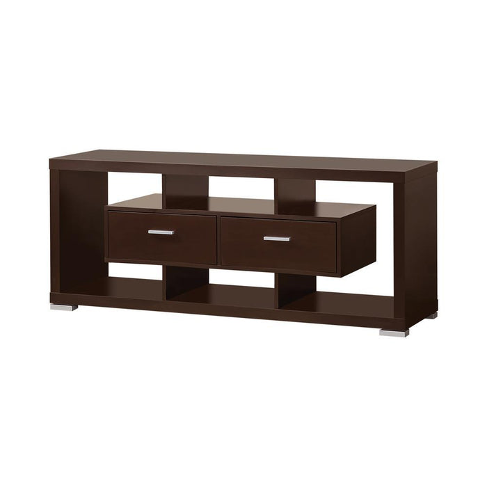 Casey 2-drawer Rectangular TV Console Cappuccino - Sweet Dreams Bedding & Furn (PA)