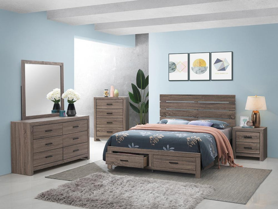 Brantford Eastern King Panel Bed Barrel Oak