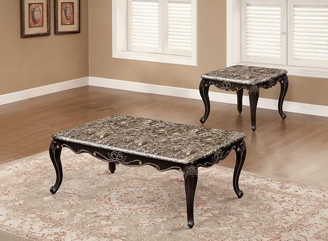 Albacete End Table Walnut & Campage