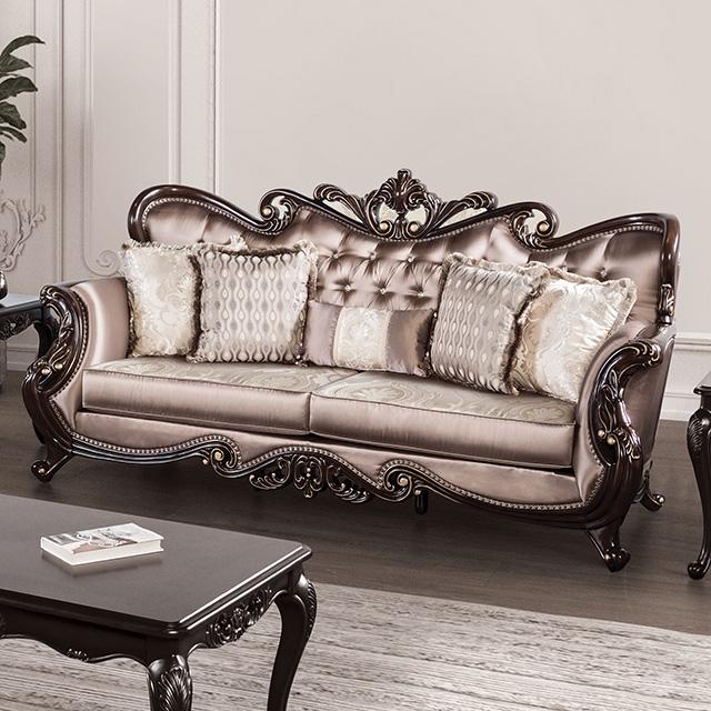 Albacete Sofa Campage & Walnut