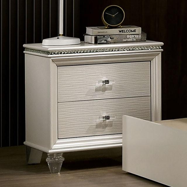 ALLIE Night Stand Beige & Rose Gold - Sweet Dreams Bedding & Furn (PA)