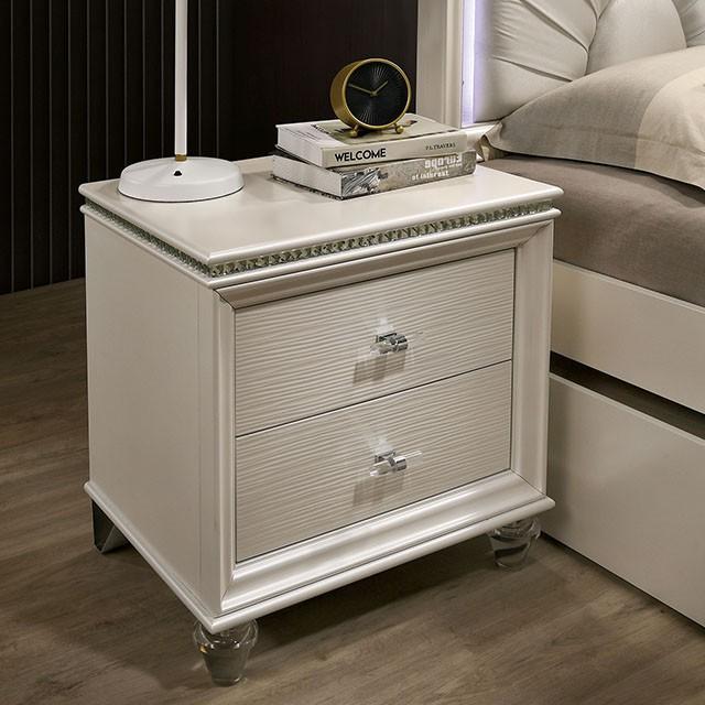 ALLIE Night Stand Beige & Rose Gold - Sweet Dreams Bedding & Furn (PA)