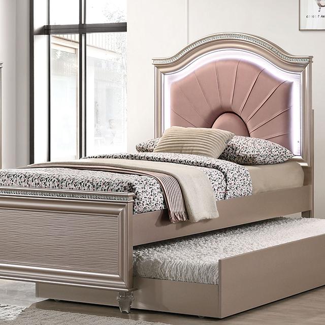 Allie Bed Beige & Pink - Sweet Dreams Bedding & Furn (PA)