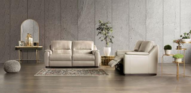 ALTAMURA Power Loveseat, Gray & Beige - Sweet Dreams Bedding & Furn (PA)