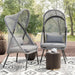 Alverta Foldable Chair Grey & Black (2/Ctn) - Sweet Dreams Bedding & Furn (PA)