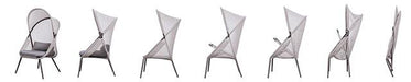 Alverta Foldable Chair Grey & Black (2/Ctn) - Sweet Dreams Bedding & Furn (PA)