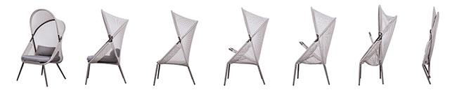 Alverta Foldable Chair Grey & Black (2/Ctn) - Sweet Dreams Bedding & Furn (PA)