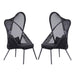 Alverta Foldable Chair Grey & Black (2/Ctn) - Sweet Dreams Bedding & Furn (PA)