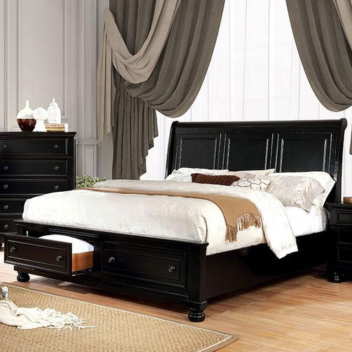 Castor Bed Black, Chrome, & White - Sweet Dreams Bedding & Furn (PA)
