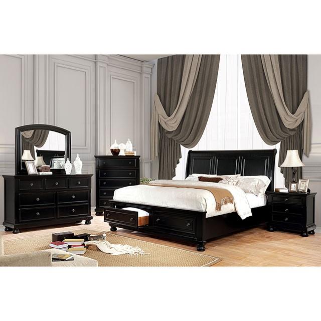 Castor Bed Black, Chrome, & White - Sweet Dreams Bedding & Furn (PA)