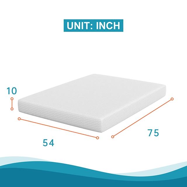 Artemisia 10" Memory Foam Mattress White - Sweet Dreams Bedding & Furn (PA)