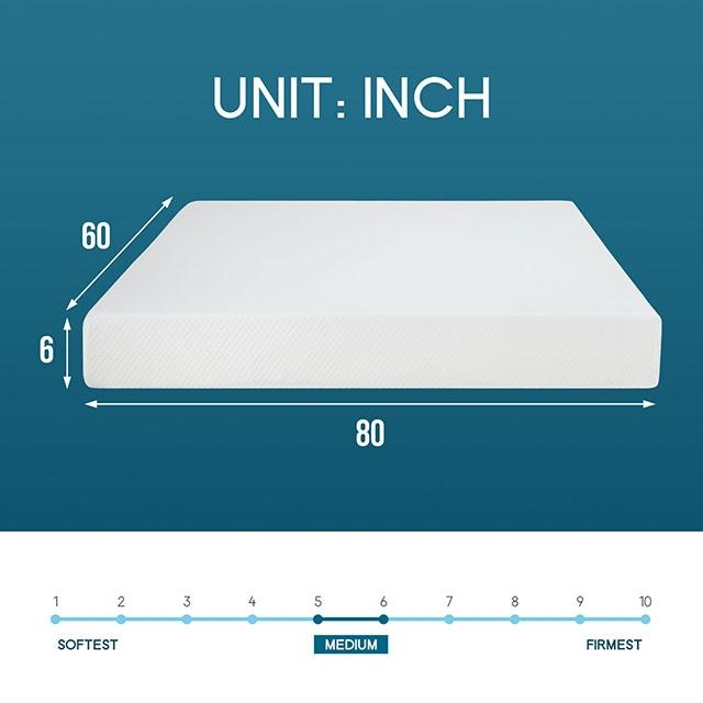 Artemisia 6" Memory Foam Mattress White - Sweet Dreams Bedding & Furn (PA)