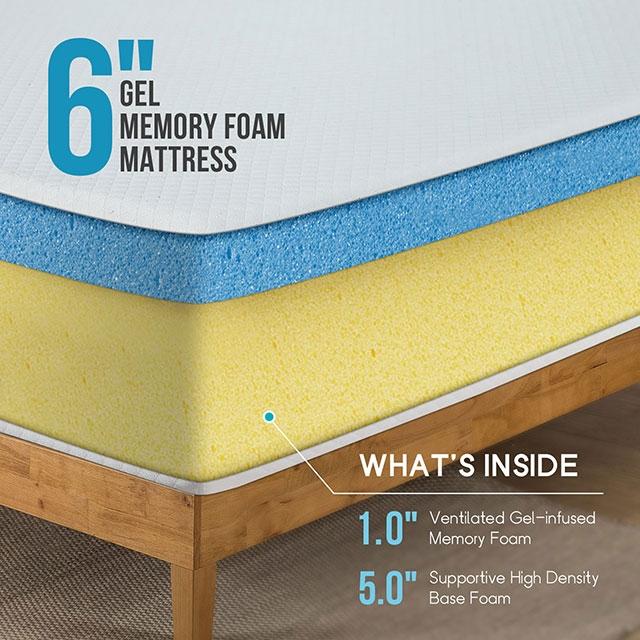Artemisia 6" Memory Foam Mattress White - Sweet Dreams Bedding & Furn (PA)