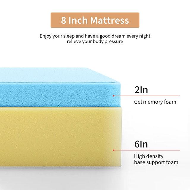 Artemisia 8" Memory Foam Mattress White - Sweet Dreams Bedding & Furn (PA)