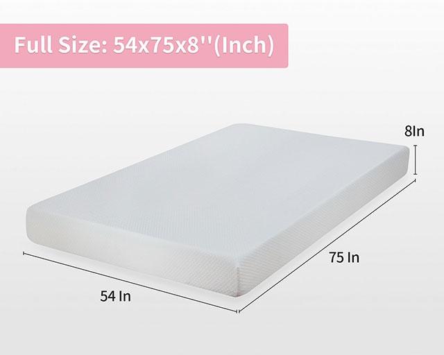 Artemisia 8" Memory Foam Mattress White - Sweet Dreams Bedding & Furn (PA)